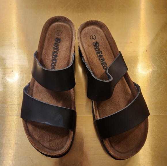 SoftMoc Wedge Sandals Size 7 - Picture 1 of 8
